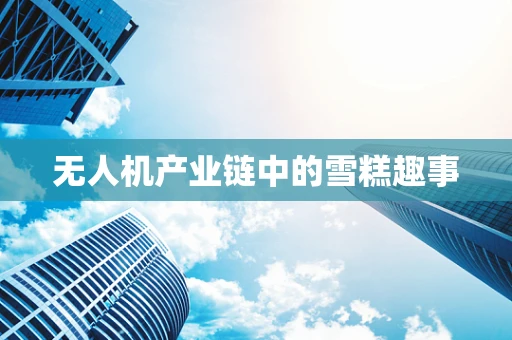 无人机产业链中的雪糕趣事