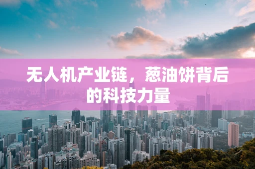 无人机产业链，葱油饼背后的科技力量