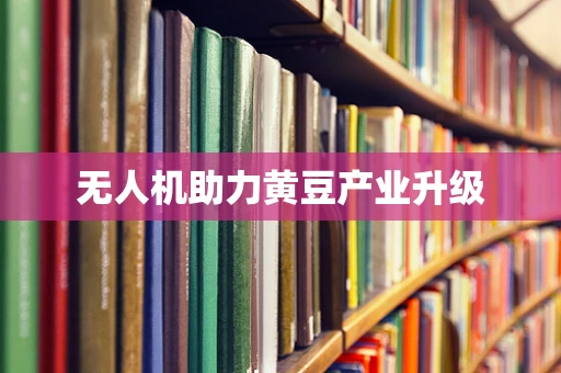 无人机助力黄豆产业升级