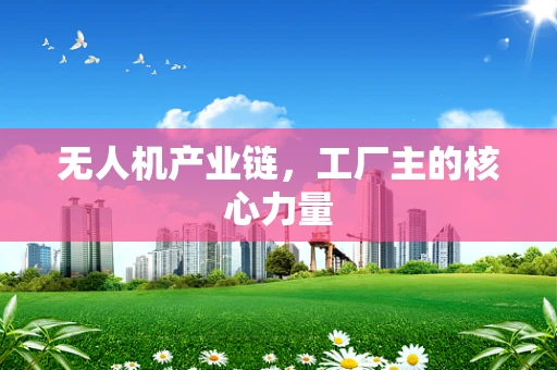 无人机产业链，工厂主的核心力量