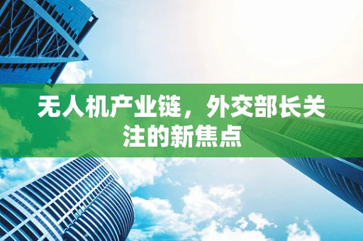无人机产业链，外交部长关注的新焦点