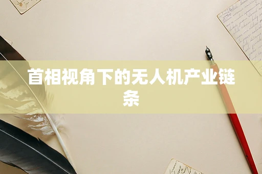 首相视角下的无人机产业链条