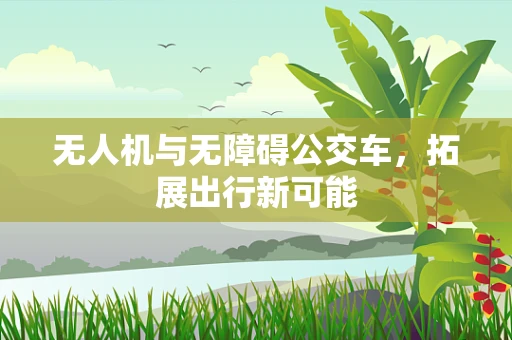 无人机与无障碍公交车，拓展出行新可能