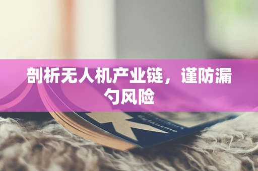 剖析无人机产业链，谨防漏勺风险
