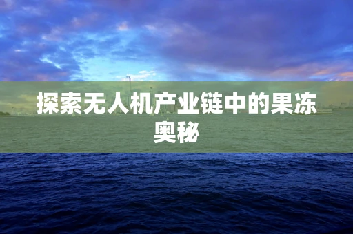 探索无人机产业链中的果冻奥秘