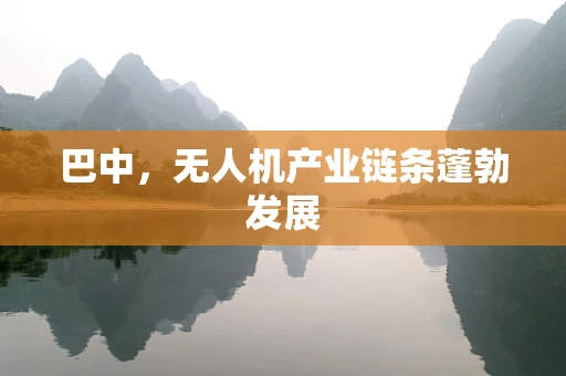 巴中，无人机产业链条蓬勃发展