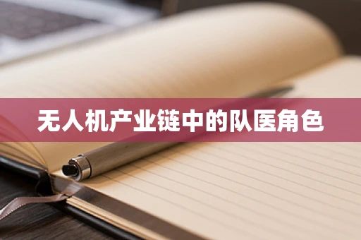 无人机产业链中的队医角色