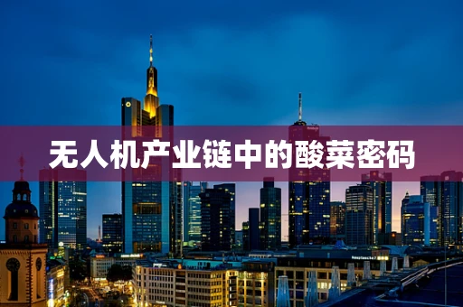 无人机产业链中的酸菜密码