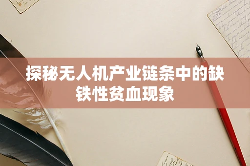 探秘无人机产业链条中的缺铁性贫血现象