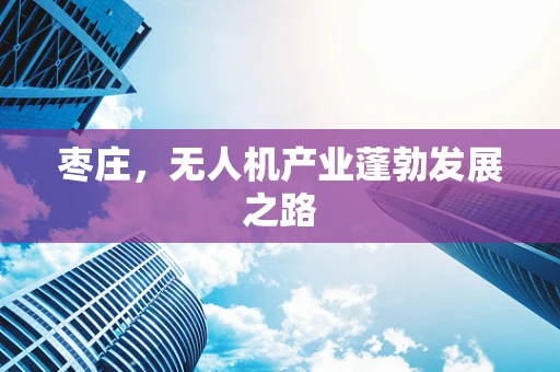 枣庄，无人机产业蓬勃发展之路