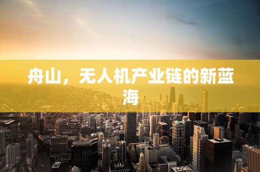 舟山，无人机产业链的新蓝海