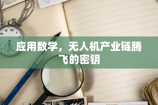 应用数学，无人机产业链腾飞的密钥