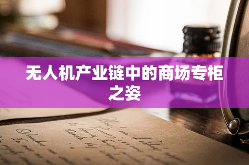 无人机产业链中的商场专柜之姿