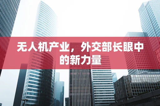 无人机产业，外交部长眼中的新力量