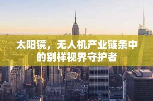 太阳镜，无人机产业链条中的别样视界守护者
