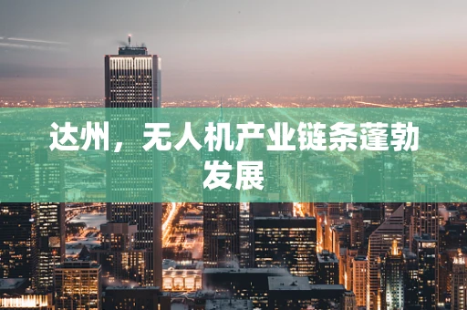 达州，无人机产业链条蓬勃发展