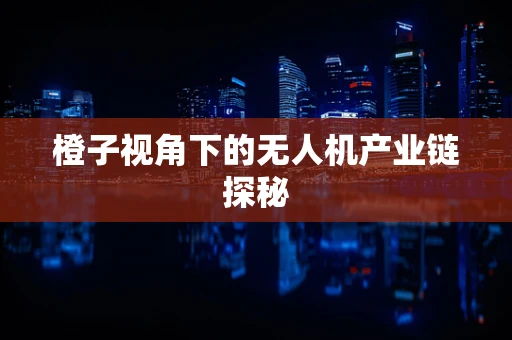 橙子视角下的无人机产业链探秘