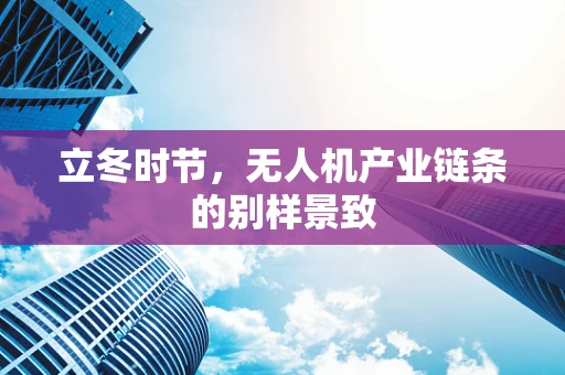 立冬时节，无人机产业链条的别样景致