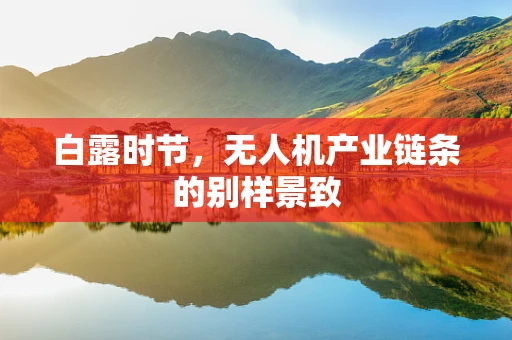 白露时节，无人机产业链条的别样景致