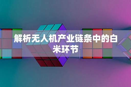 解析无人机产业链条中的白米环节