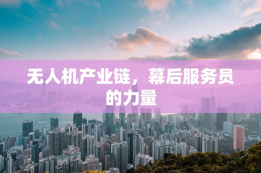 无人机产业链，幕后服务员的力量