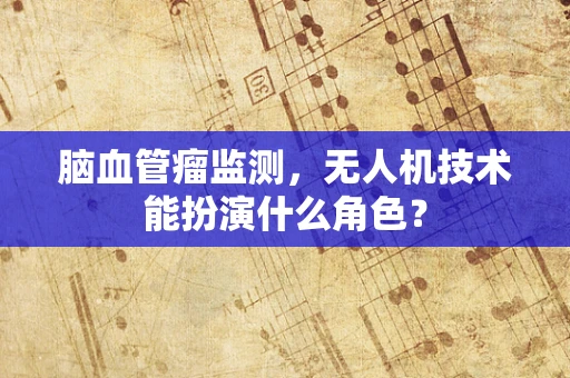 脑血管瘤监测，无人机技术能扮演什么角色？