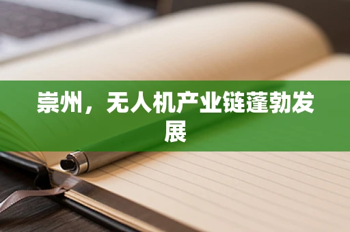 崇州，无人机产业链蓬勃发展