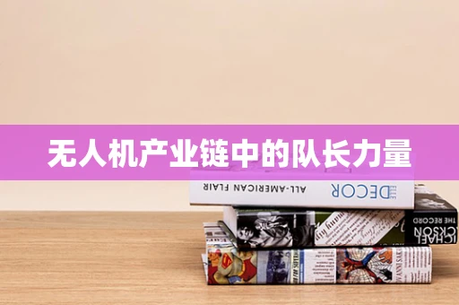 无人机产业链中的队长力量