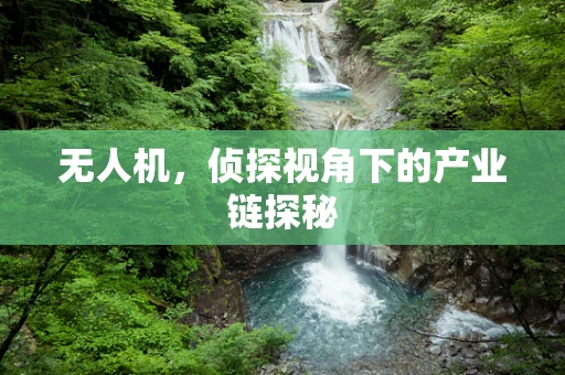 无人机，侦探视角下的产业链探秘