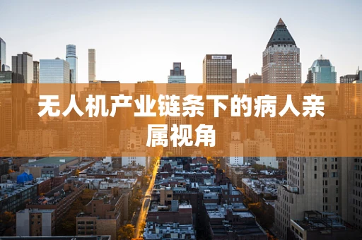 无人机产业链条下的病人亲属视角