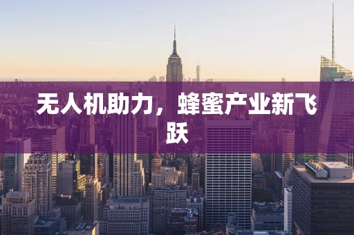 无人机助力，蜂蜜产业新飞跃