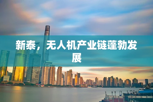 新泰，无人机产业链蓬勃发展