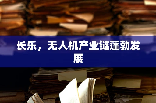 长乐，无人机产业链蓬勃发展