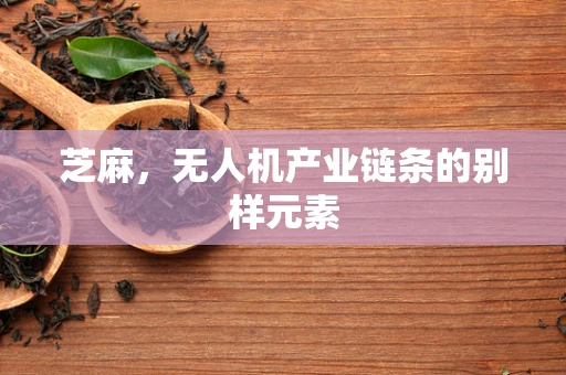 芝麻，无人机产业链条的别样元素