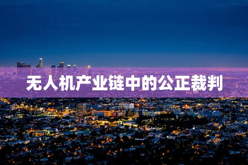 无人机产业链中的公正裁判