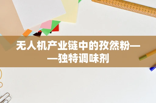 无人机产业链中的孜然粉——独特调味剂