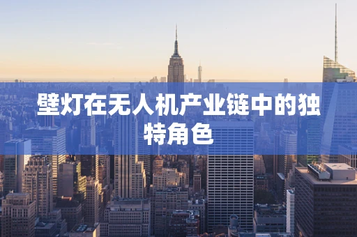 壁灯在无人机产业链中的独特角色