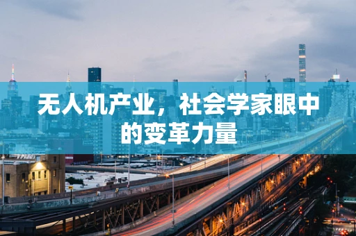 无人机产业，社会学家眼中的变革力量